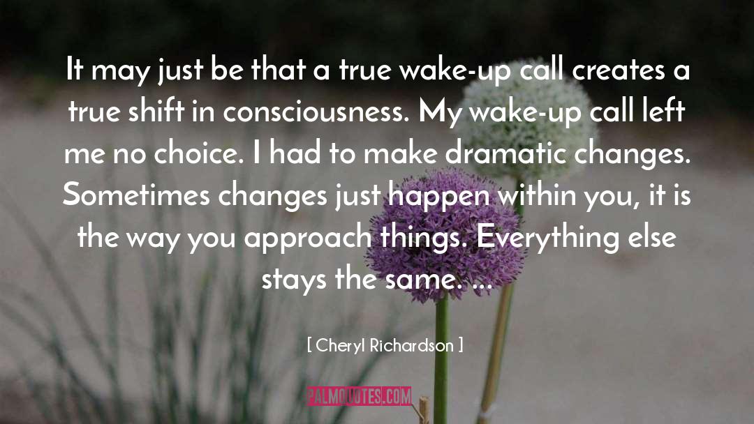 Wake Up Call quotes by Cheryl Richardson