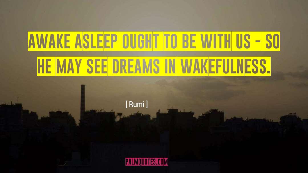 Wakefulness quotes by Rumi