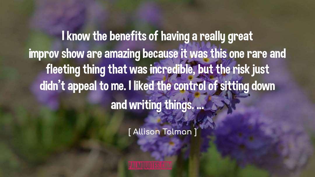 Walking Benefits quotes by Allison Tolman
