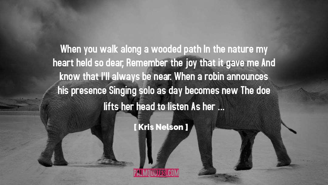 Walks In Nature quotes by Kris Nelson