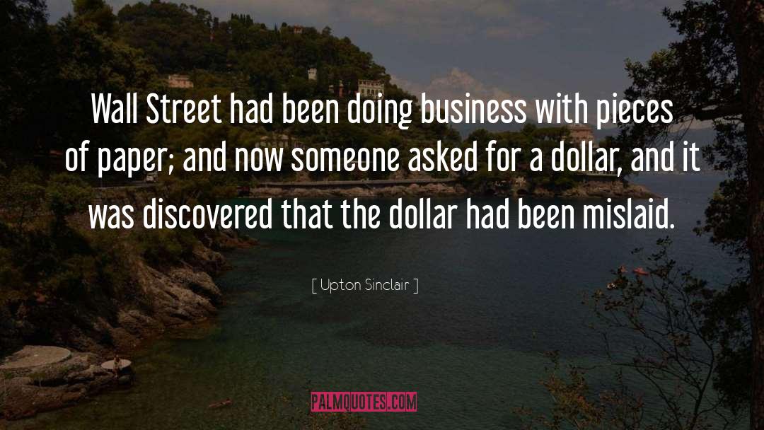 Wall Street quotes by Upton Sinclair