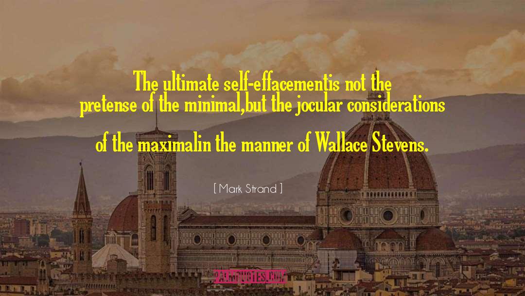 Wallace Stevens quotes by Mark Strand