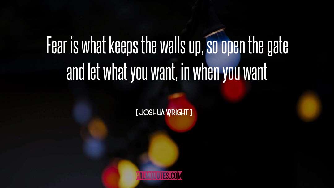 Walls Up quotes by Joshua Wright