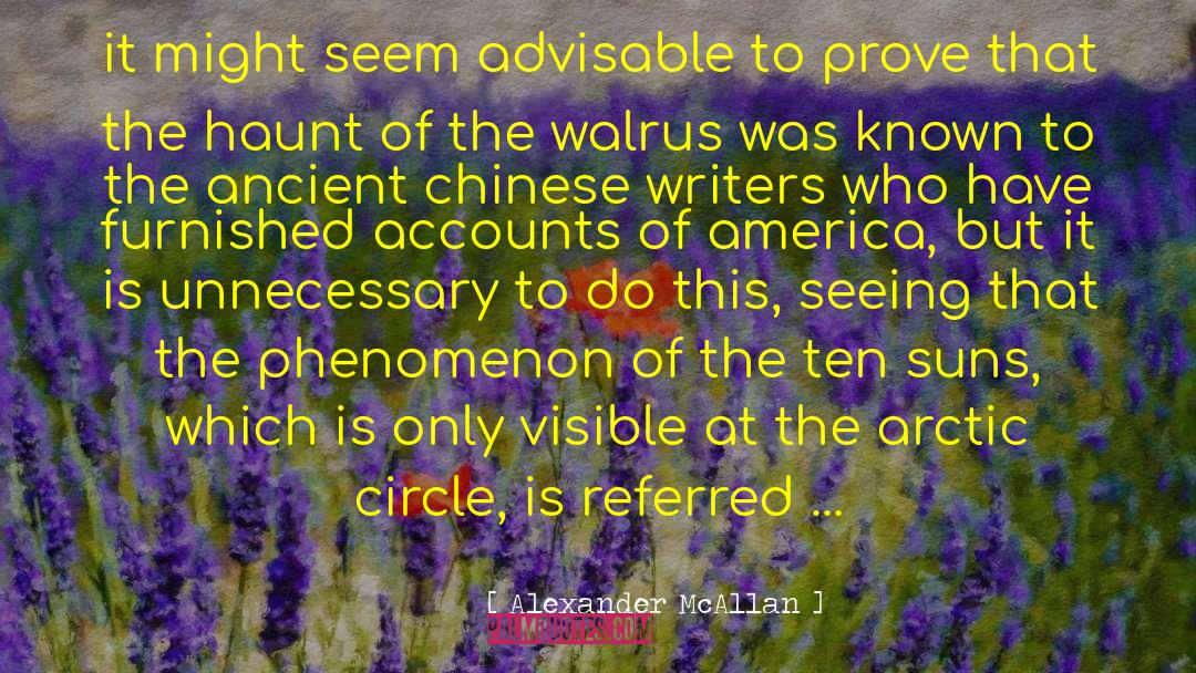 Walrus quotes by Alexander McAllan