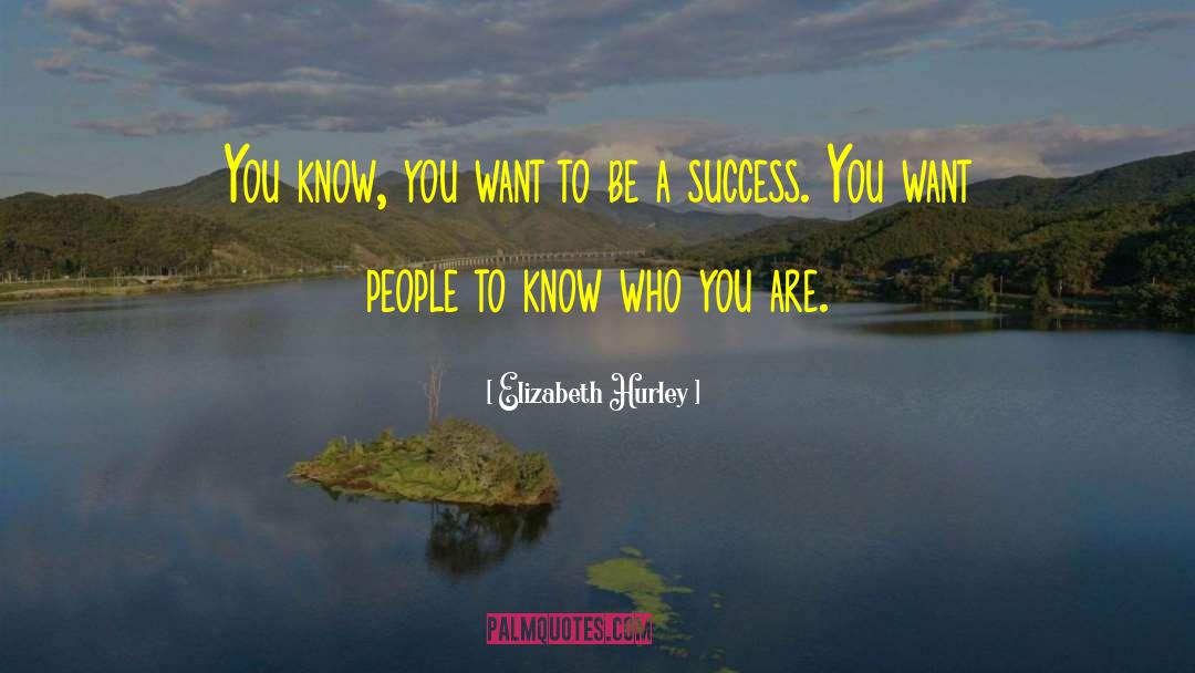 Want To Be A Success quotes by Elizabeth Hurley