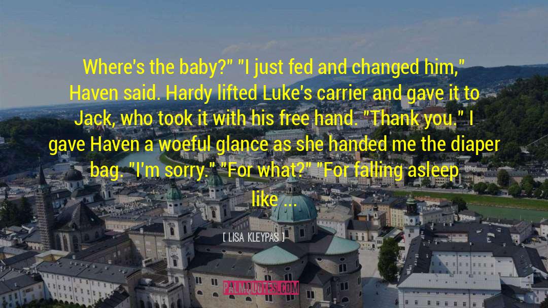 Want To Hug Him quotes by Lisa Kleypas