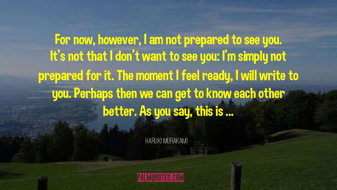 Want To See You quotes by Haruki Murakami