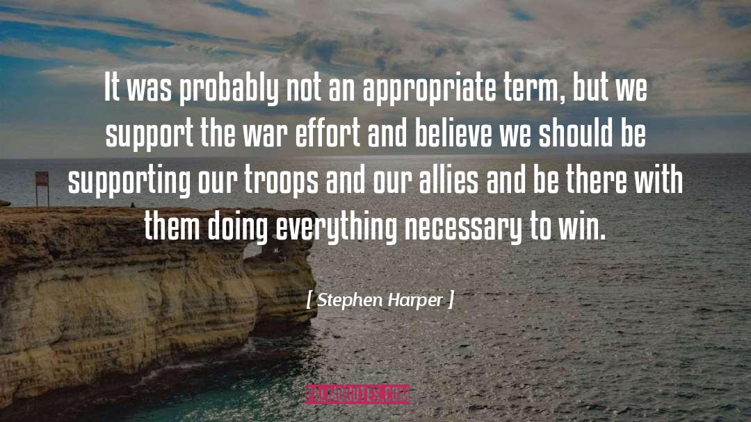 War Effort quotes by Stephen Harper