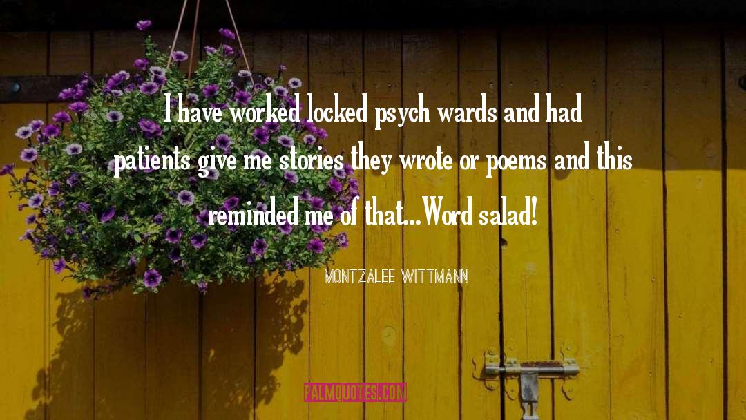 Wards quotes by Montzalee Wittmann