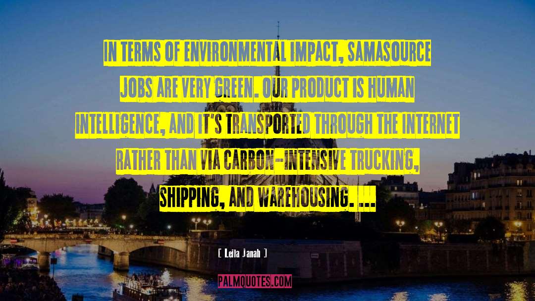 Warehousing quotes by Leila Janah