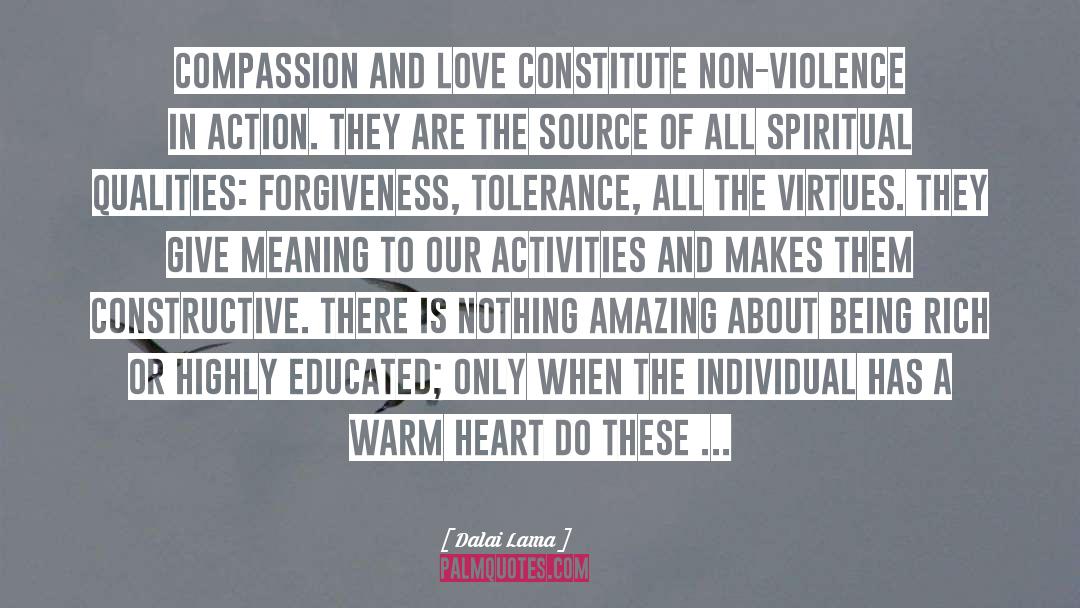 Warm Heart quotes by Dalai Lama