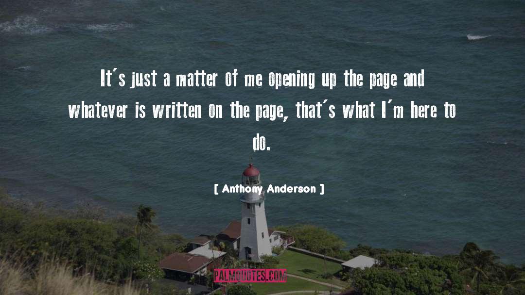 Warner Anderson quotes by Anthony Anderson