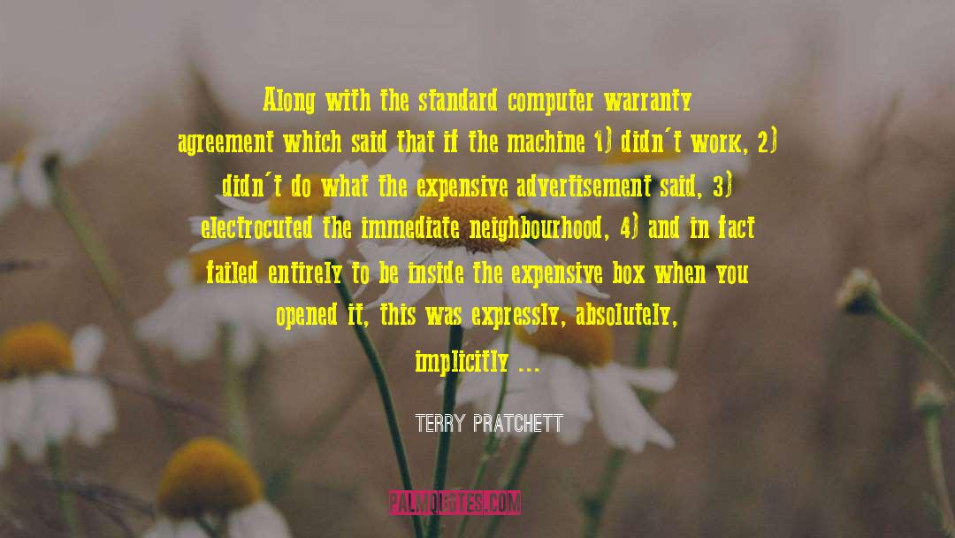 Warranty quotes by Terry Pratchett