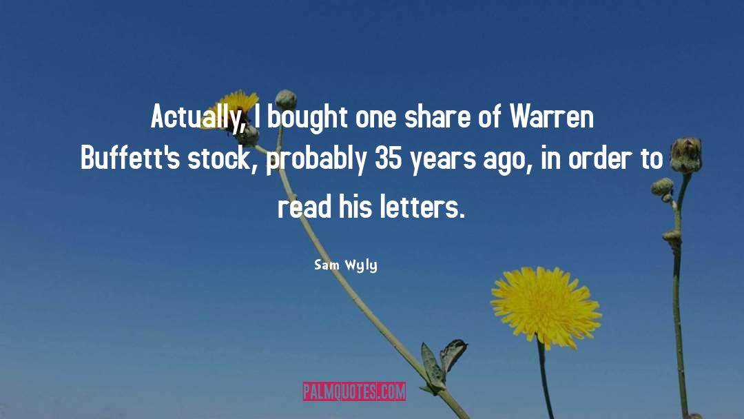 Warren Buffet quotes by Sam Wyly