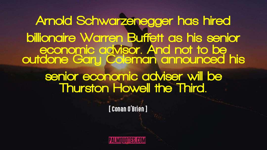 Warren Buffet quotes by Conan O'Brien