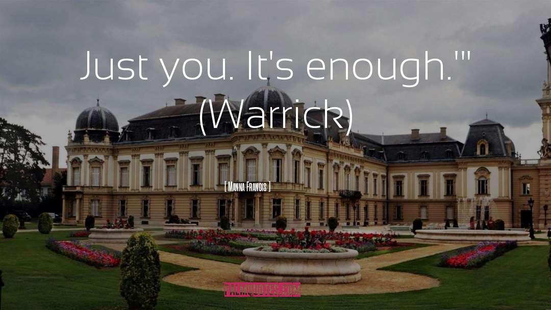 Warrick quotes by Manna Francis