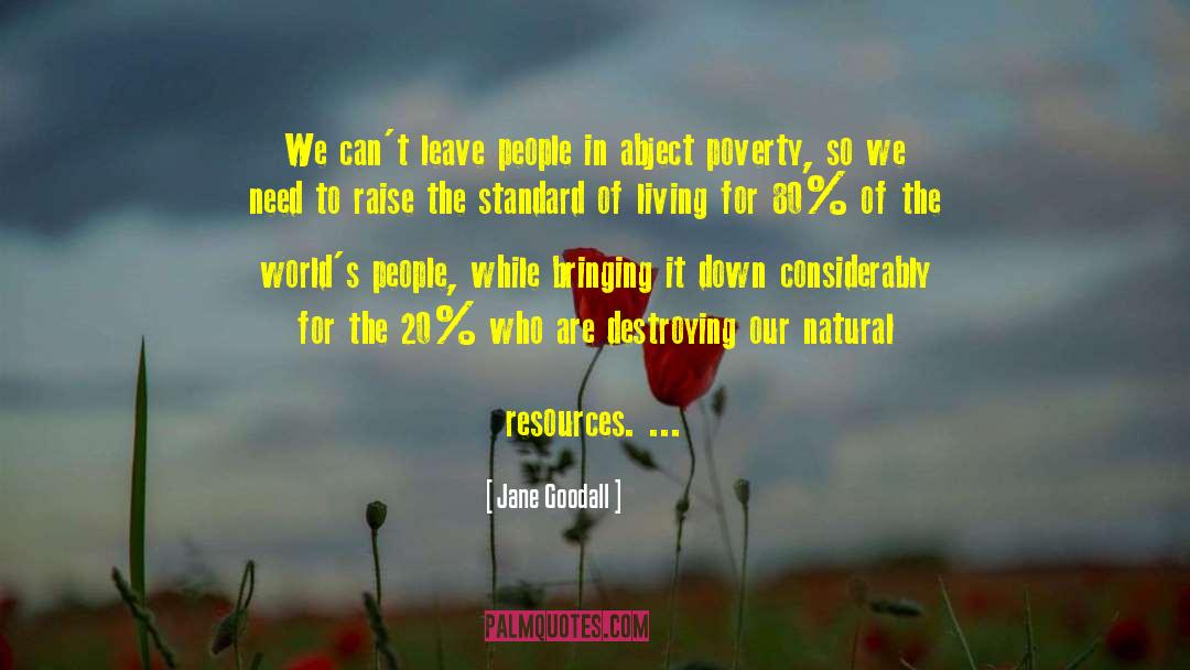 Wastage Natural Resources quotes by Jane Goodall