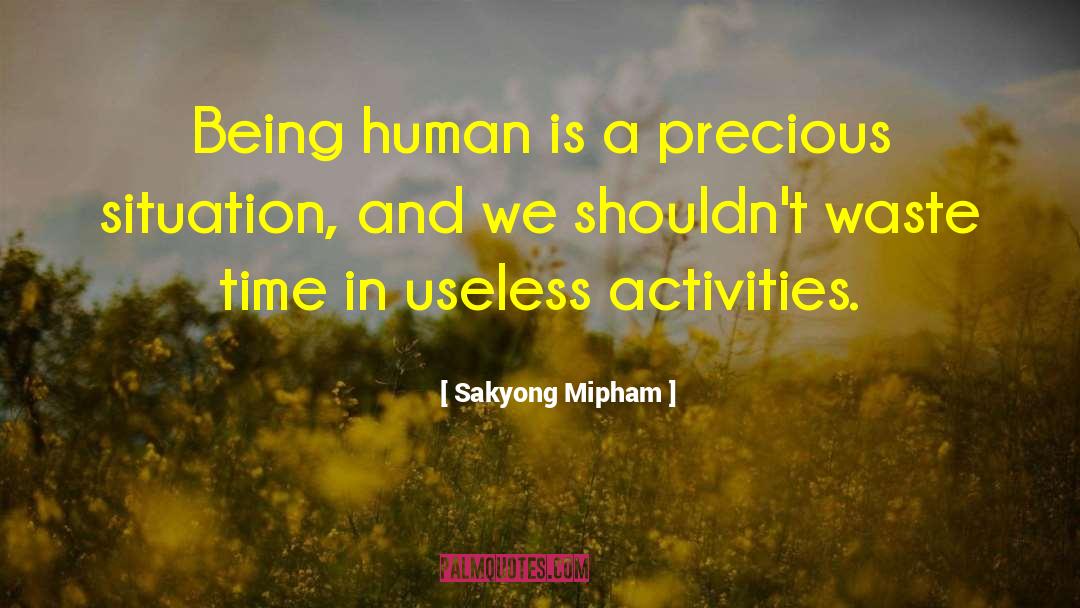 Waste Time quotes by Sakyong Mipham