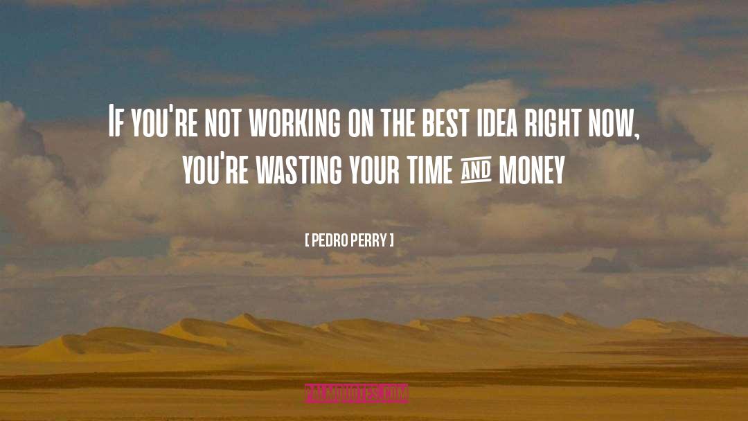 Wasting Your Time quotes by Pedro Perry