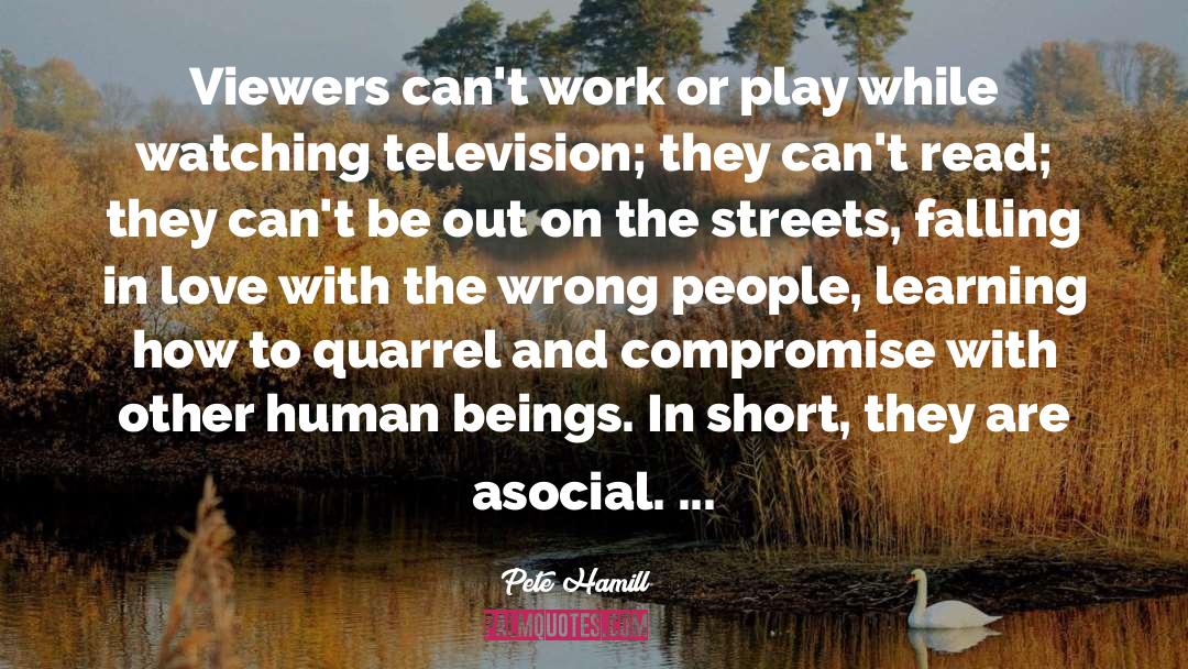 Watching Television quotes by Pete Hamill