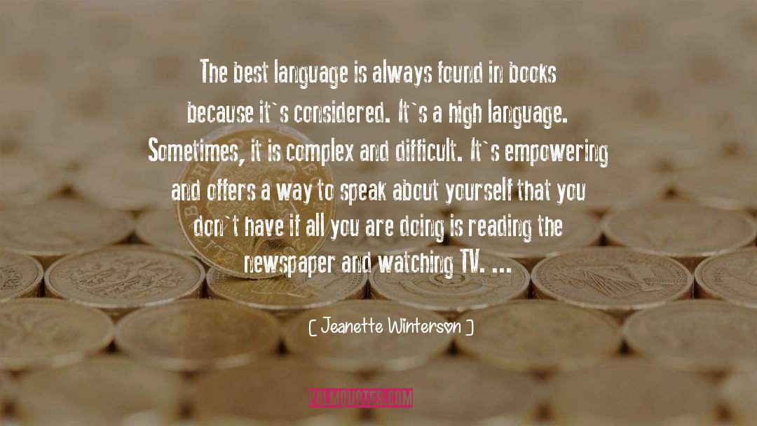 Watching Tv quotes by Jeanette Winterson