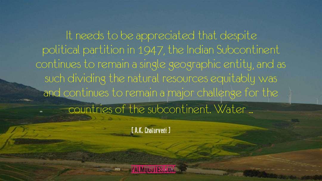 Water Challenge quotes by A.K. Chaturvedi