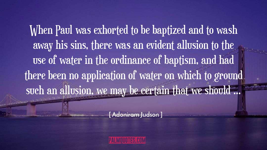 Water Supply quotes by Adoniram Judson