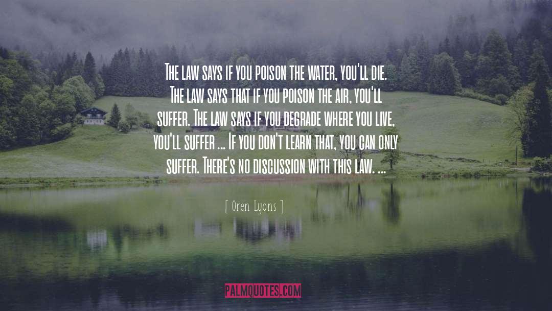 Water Supply quotes by Oren Lyons