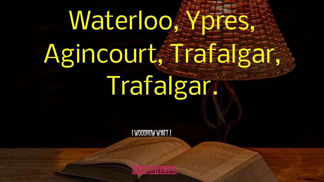 Waterloo quotes by Woodrow Wyatt