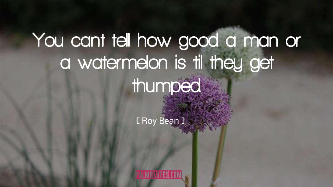 Watermelon quotes by Roy Bean