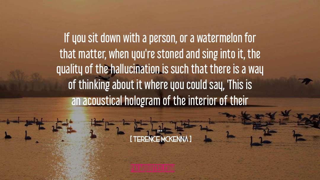 Watermelon quotes by Terence McKenna