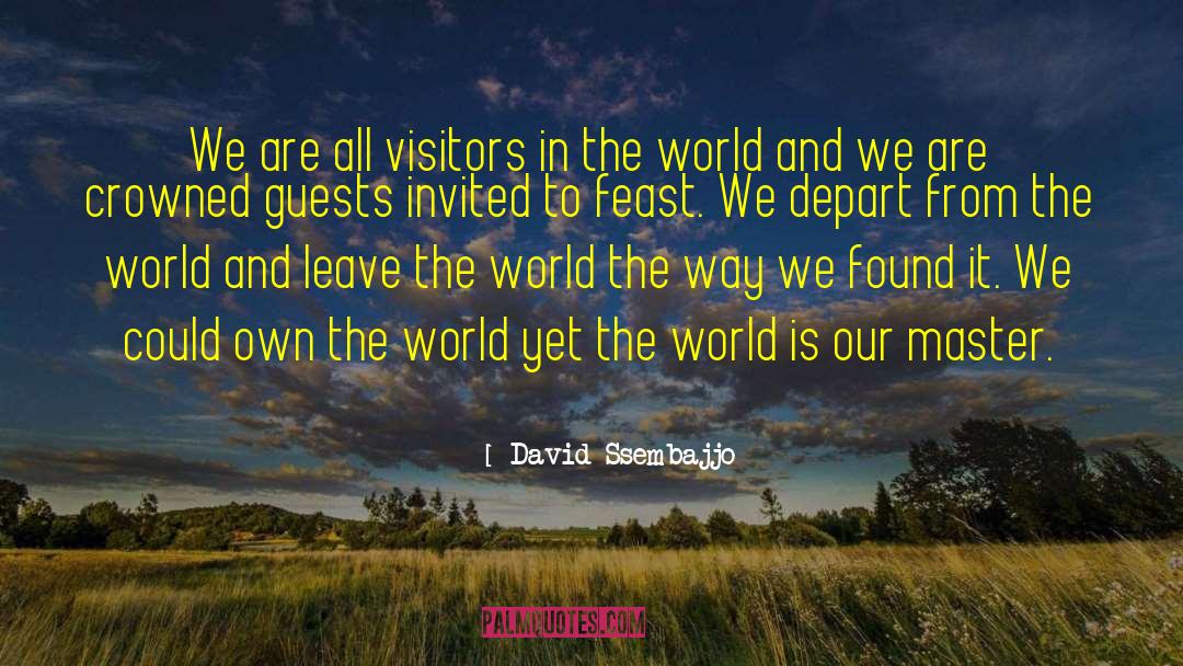 We Are From The Earth quotes by David Ssembajjo
