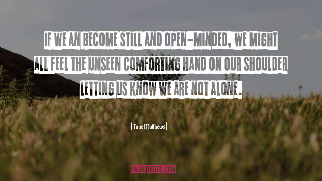 We Are Not Alone quotes by June Matthews