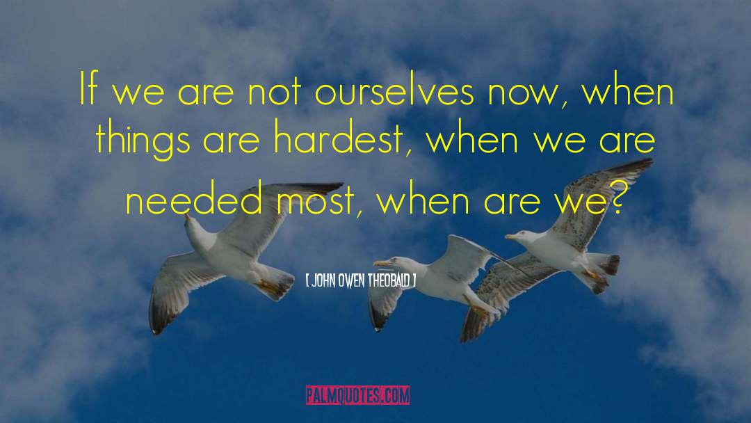 We Are Not Ourselves quotes by John Owen Theobald