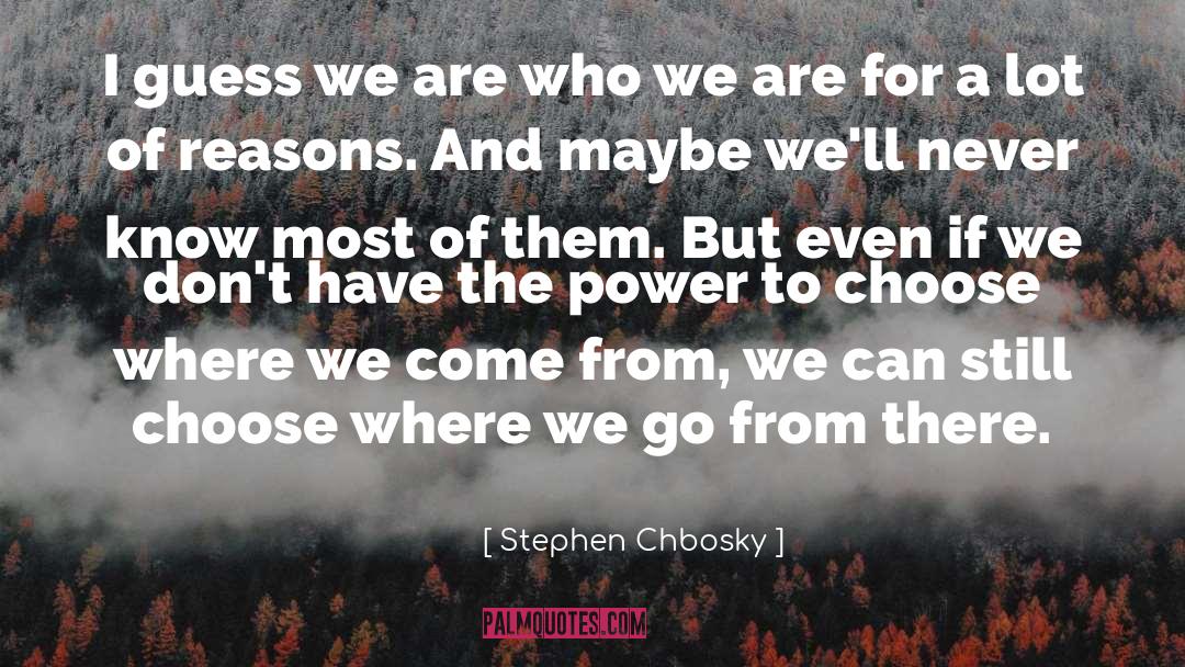 We Are Who We Are quotes by Stephen Chbosky