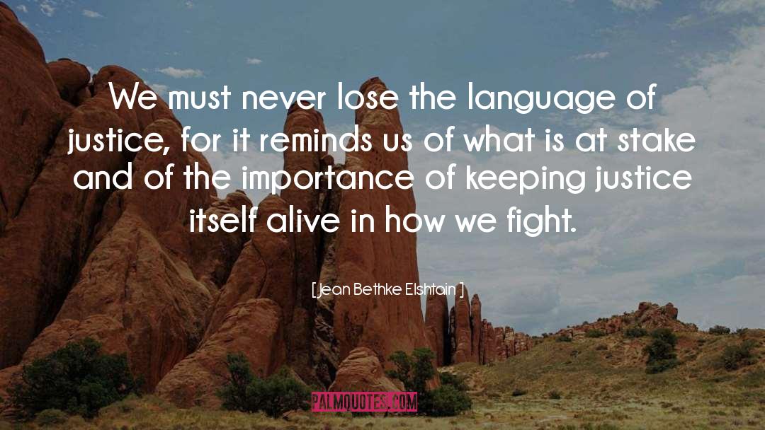 We Fight quotes by Jean Bethke Elshtain