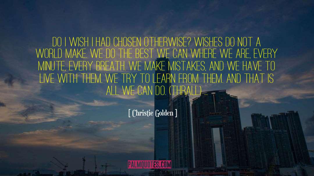 We Make Mistakes quotes by Christie Golden