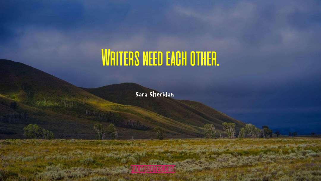 We Need Each Other quotes by Sara Sheridan