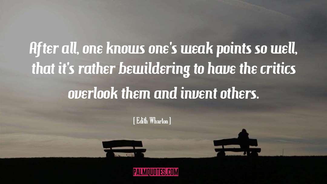 Weak Points quotes by Edith Wharton