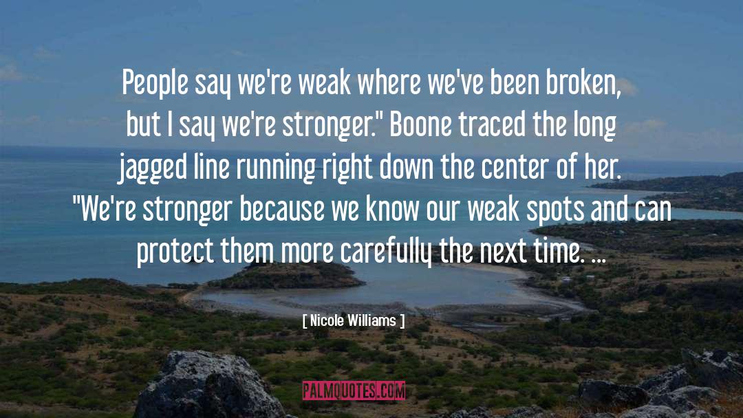 Weak Spots quotes by Nicole Williams