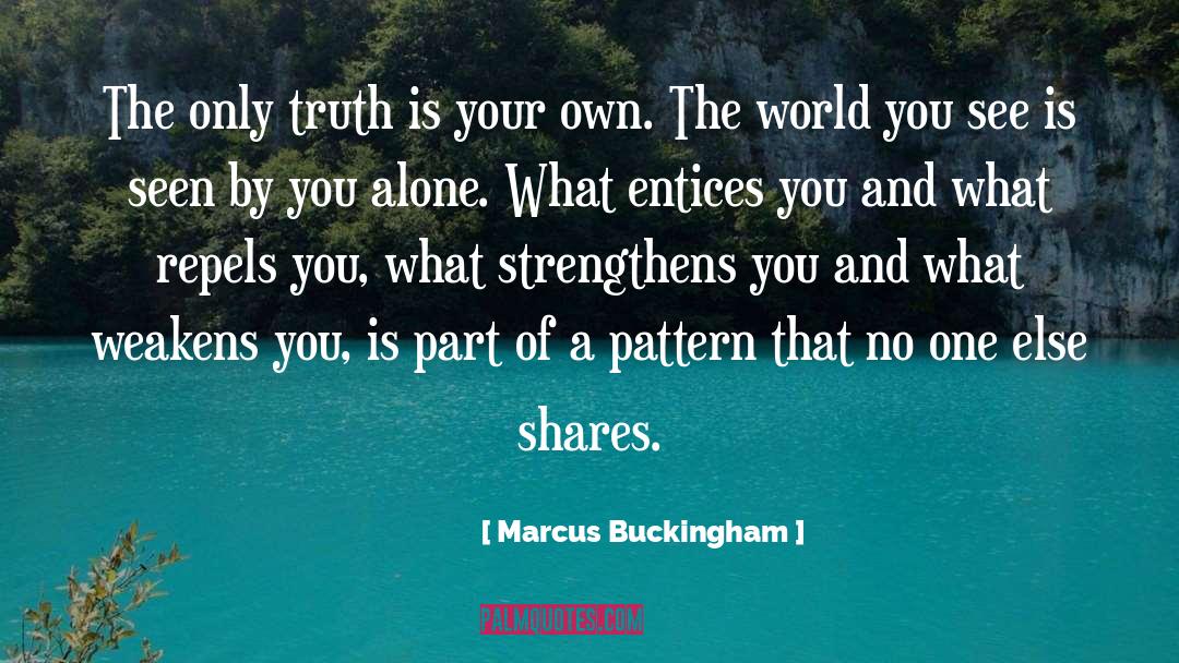 Weakens quotes by Marcus Buckingham