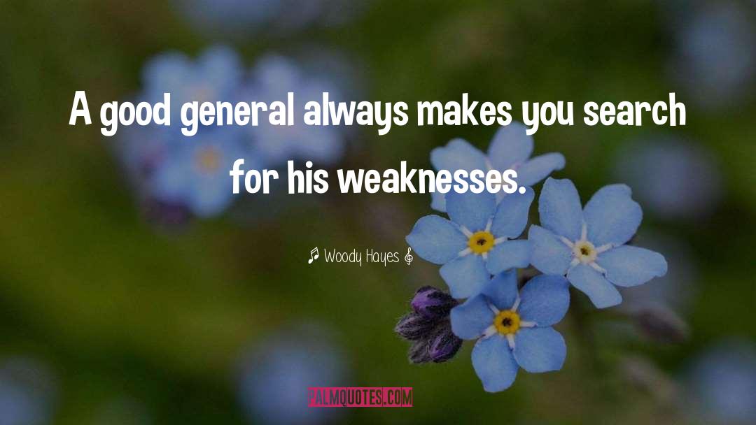 Weakness Itself quotes by Woody Hayes