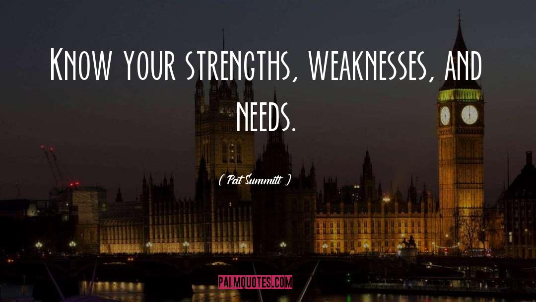 Weakness quotes by Pat Summitt