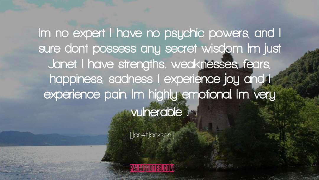 Weaknesses quotes by Janet Jackson