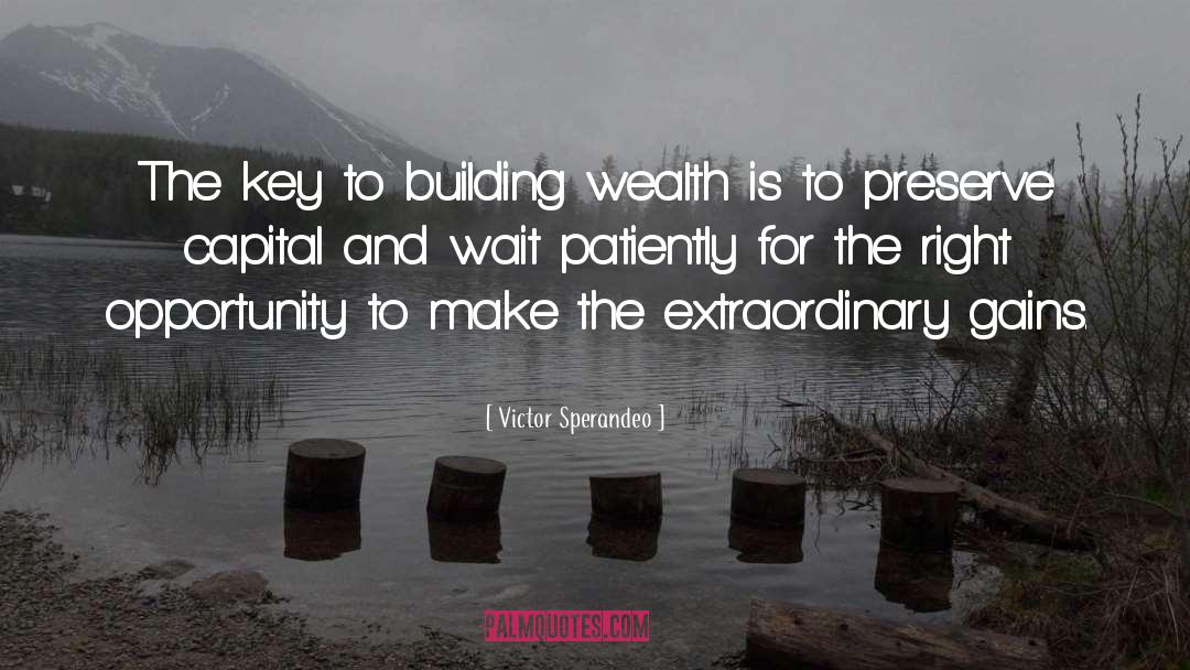 Wealth Building quotes by Victor Sperandeo