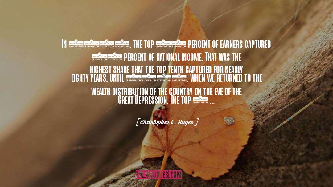 Wealth Distribution quotes by Christopher L. Hayes