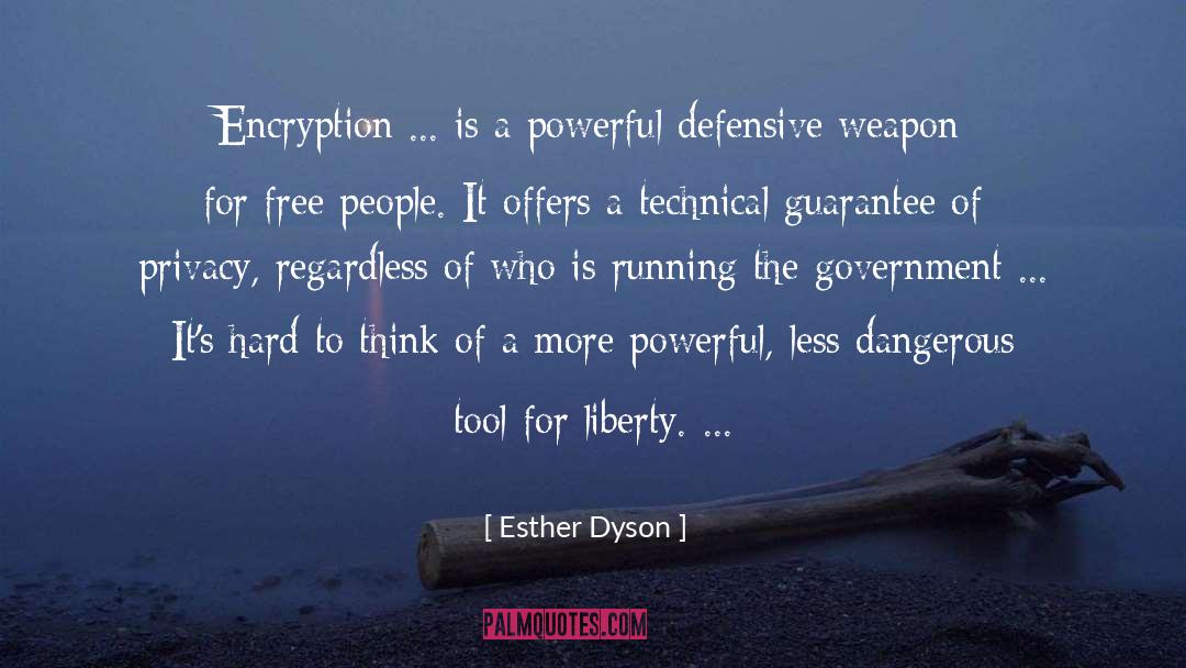 Weapon quotes by Esther Dyson