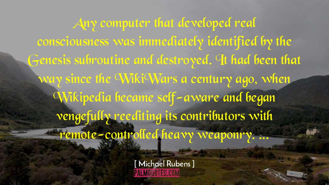 Weaponry quotes by Michael Rubens