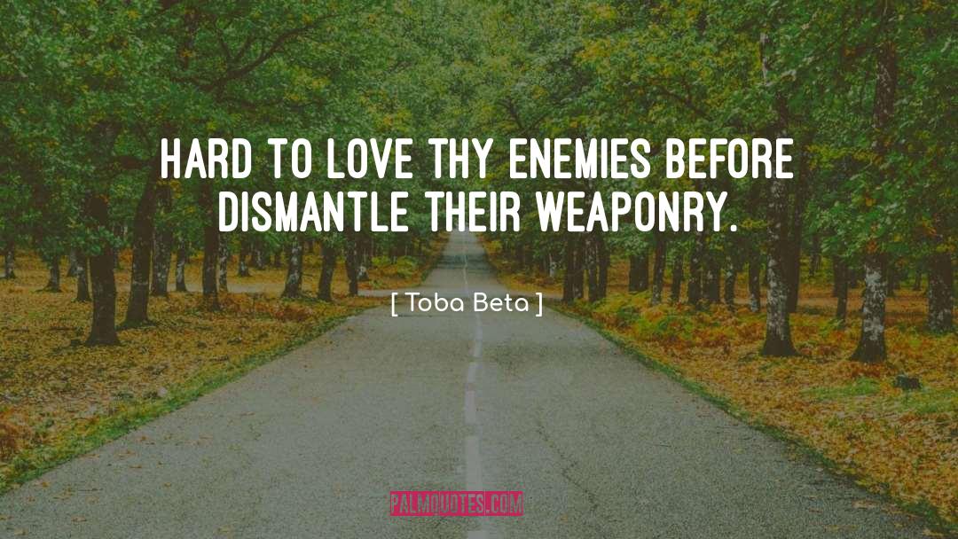 Weaponry quotes by Toba Beta