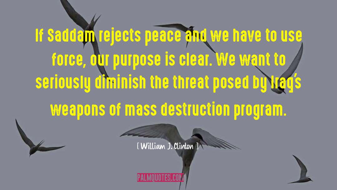 Weapons Of Mass Destruction quotes by William J. Clinton